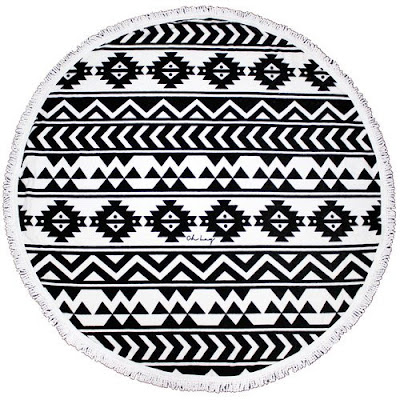 round aztec beach towel