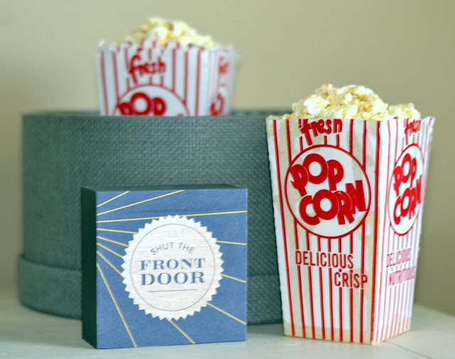 Shut the front door DIY sign from scrapbook paper