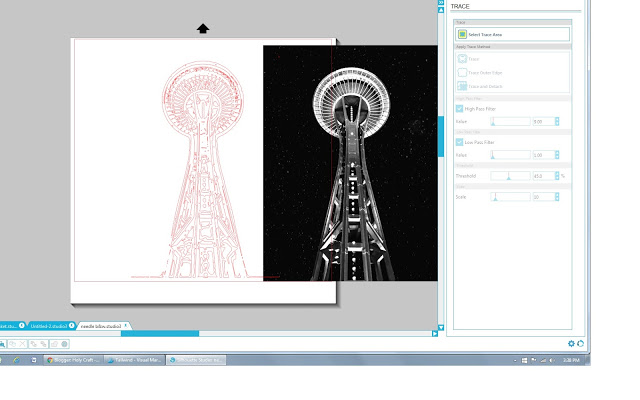 using the trace feature on the silhouette silhouette trace feature