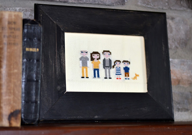 embroidered cross stitch family embroidered cross stitch family
