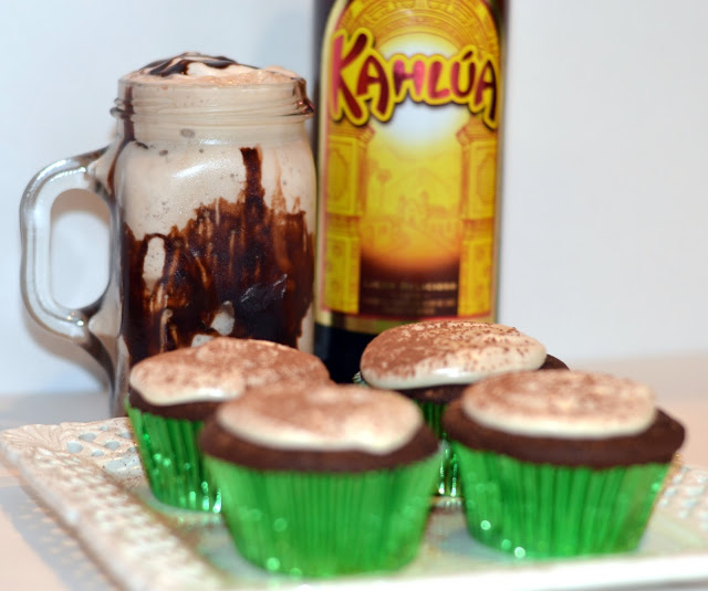 Kahlua mudslide and chocolate espresso cupcakes with kahlua creme frosting cupcakes and mudslide