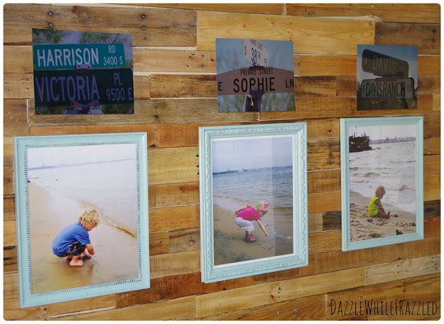 Dazzle While Frazzled pallet wall photo display