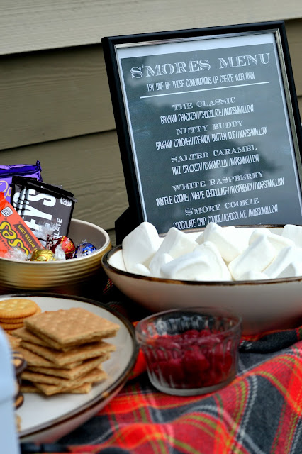 smores menu printable