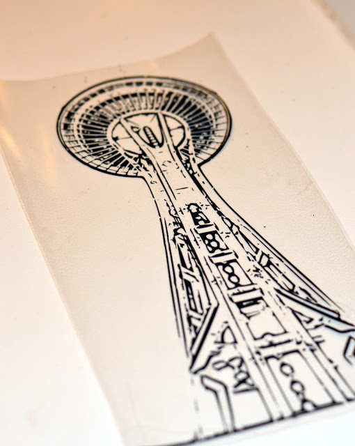 space needle image on heat transfer vinyl space needle HTV