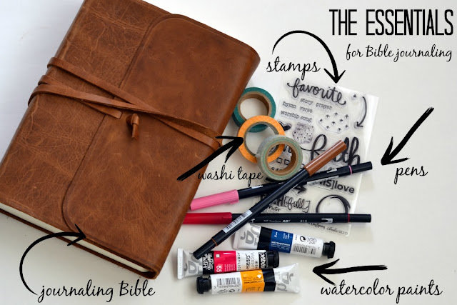 the essential items you need for Bible journaling