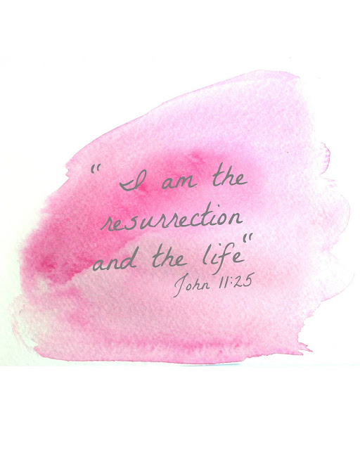 John 11:25 I am the resurrection and the life free printable watercolor memory verse John 11:25 I am the resurrection and the life free printable watercolor memory verse