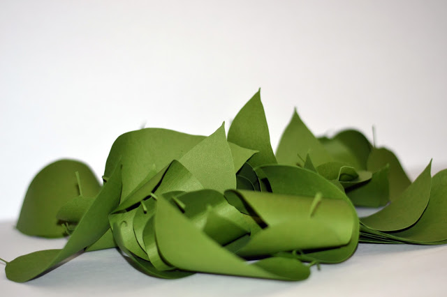 magnolia leaves cut out of paper magnolia leaves cut out of paper