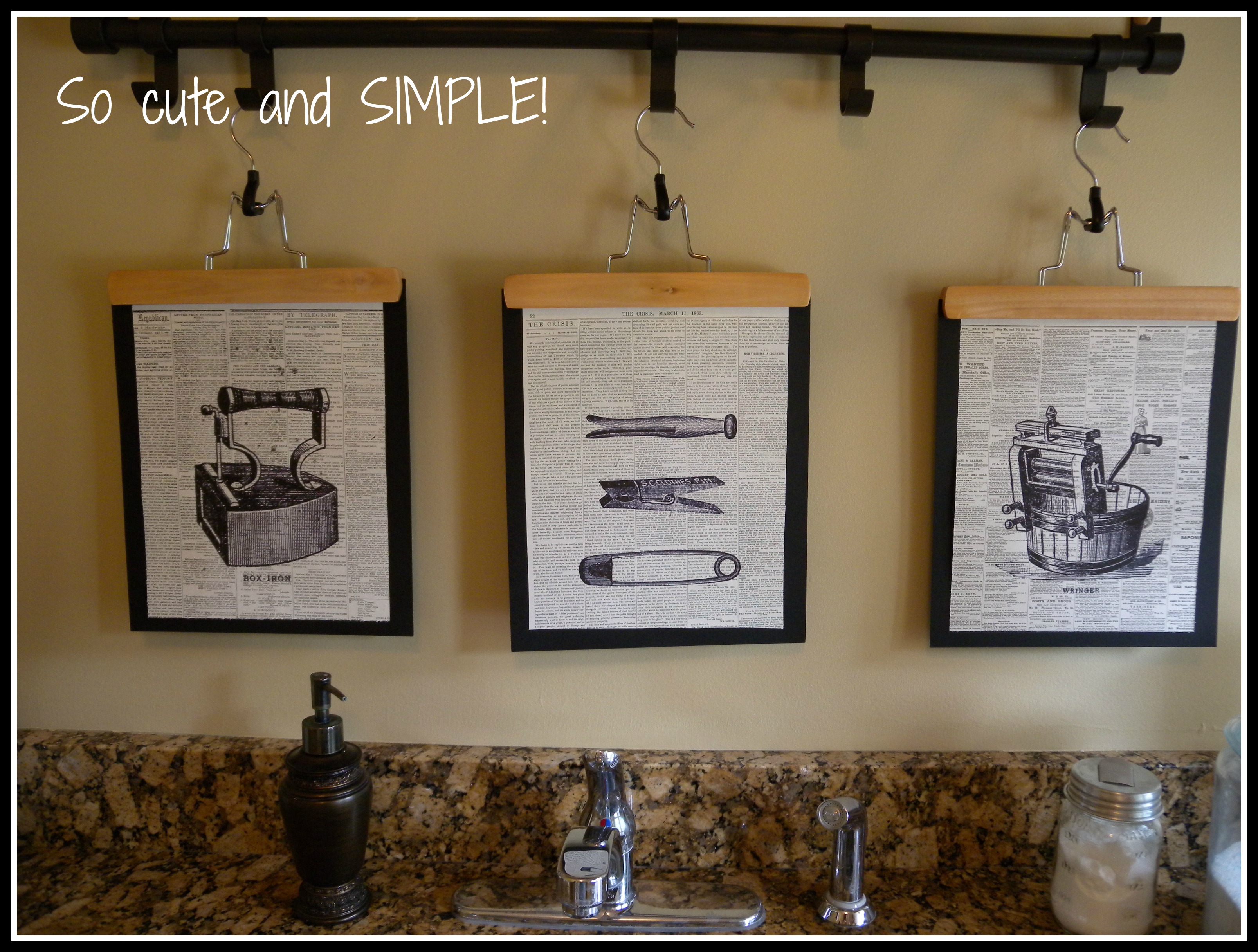 Simple Laundry Room Art and Reveal